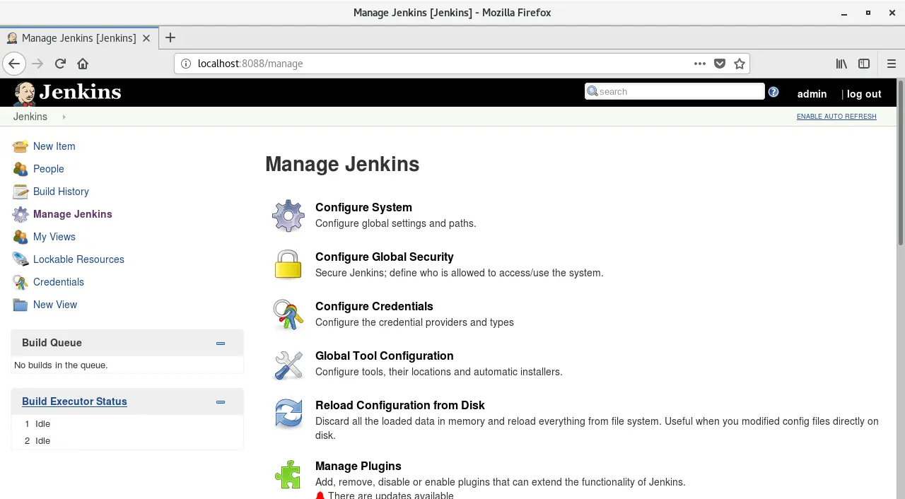 Jenkins Manage