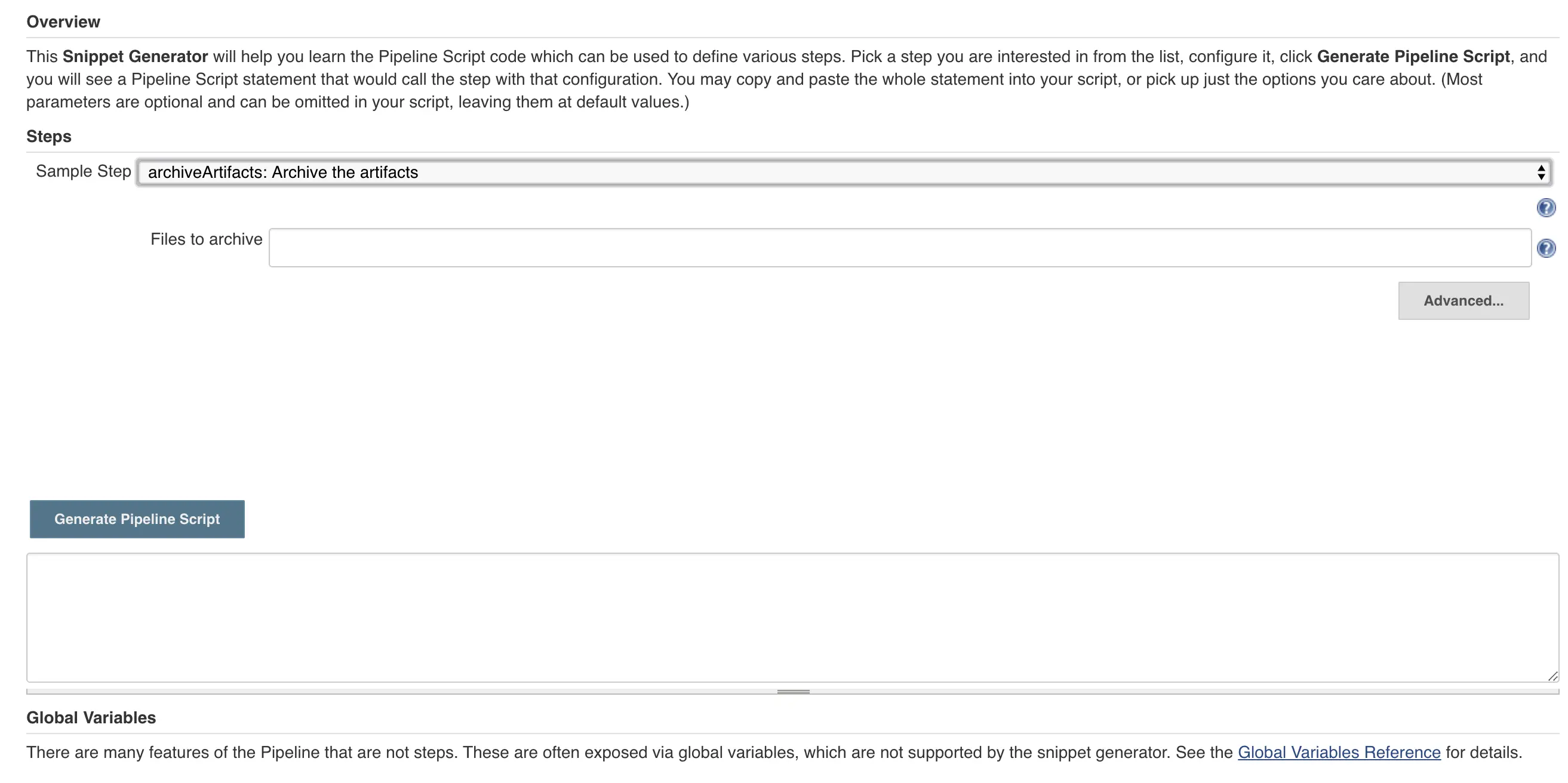 Jenkins Pipeline Snippet